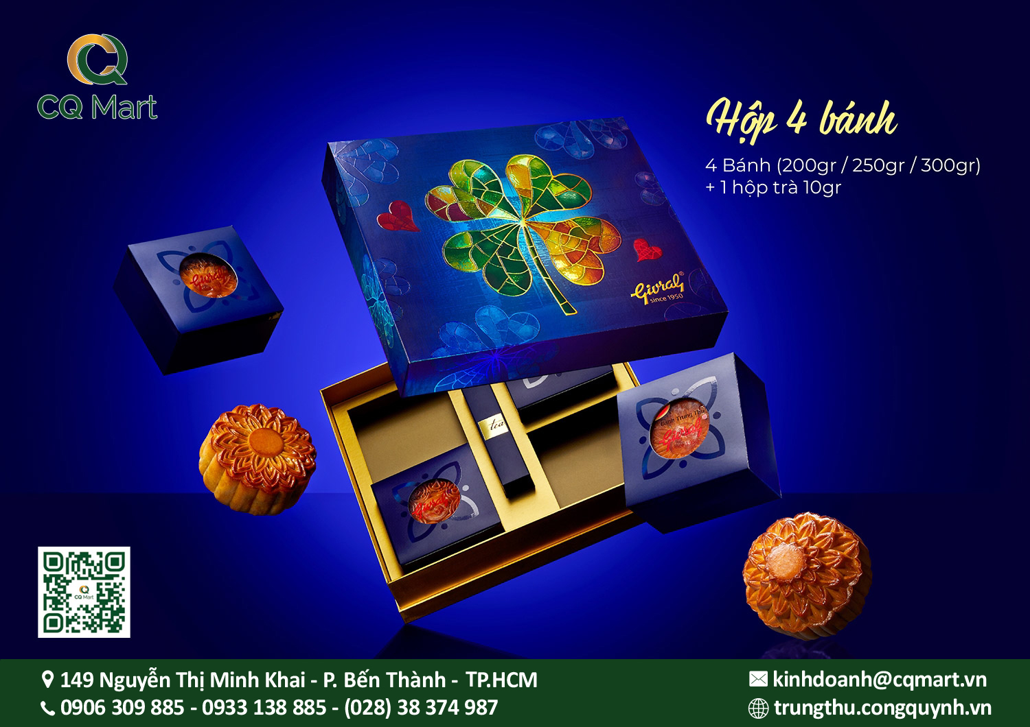 Bánh Trung Thu Givral 2025 Hộp 4 Bánh Truyền Thống Bánh Trung Thu Givral 2025 Hộp 4 Bánh Truyền Thống