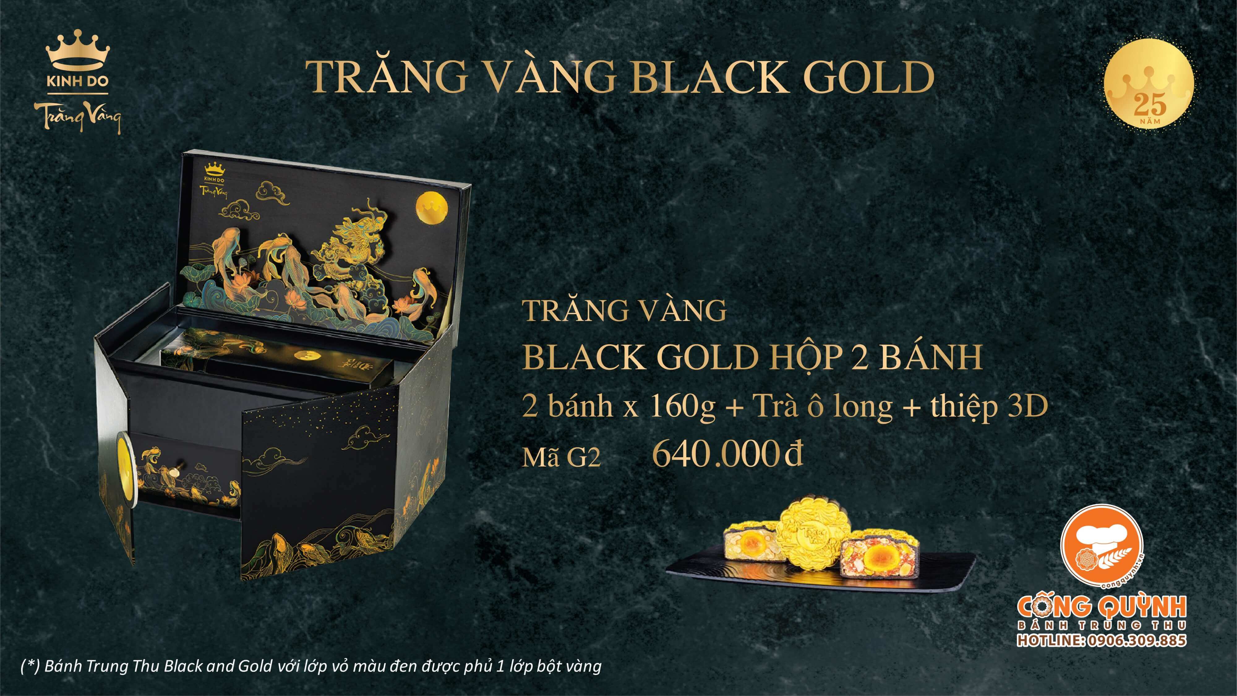 Bánh trung thu Kinh Đô 2023 Trăng Vàng & Gold hộp 2 bánh