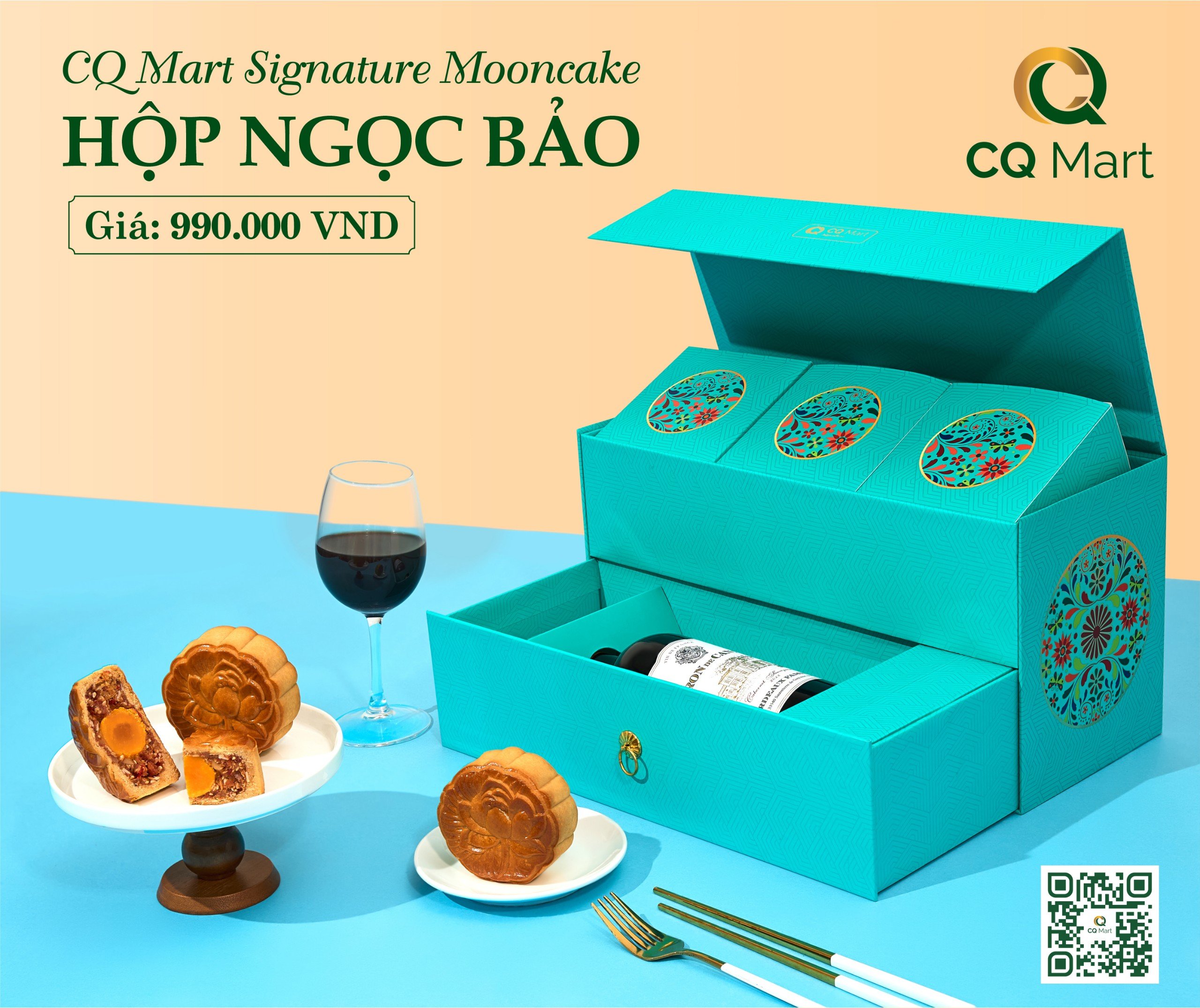 Bánh trung thu CQ Signature - Hộp Ngọc Bảo