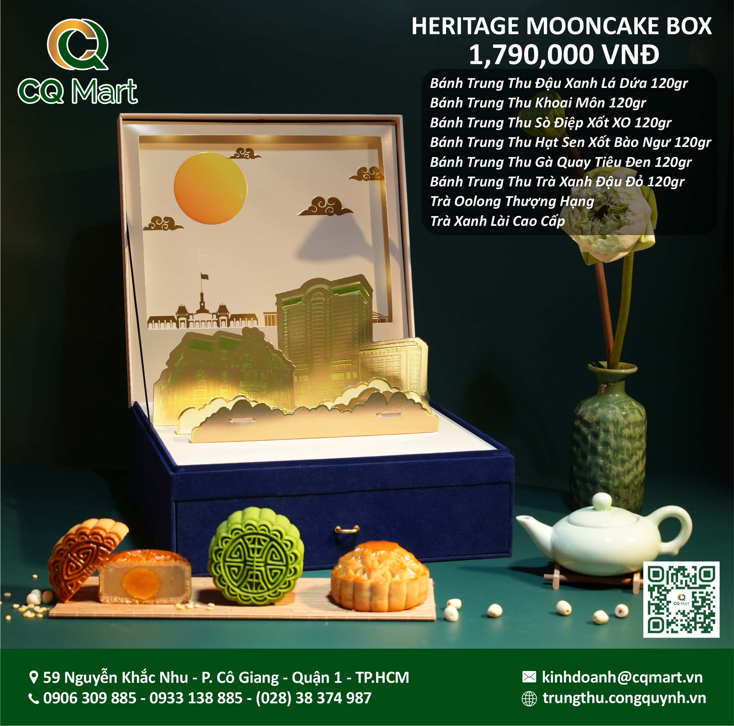 Bánh trung thu khách sạn năm sao Caravelle - Combo Heritage Mooncake Box