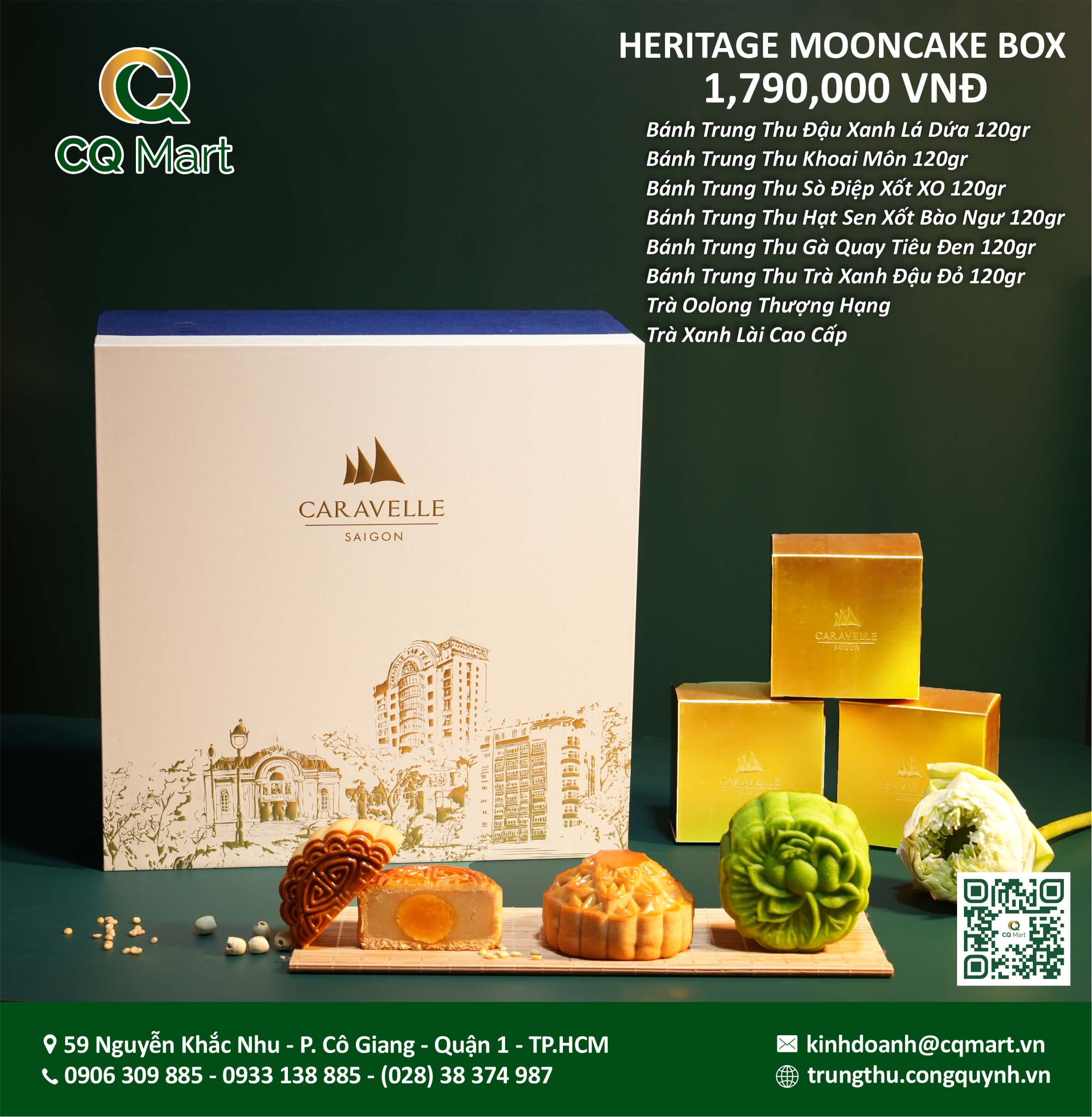 Bánh trung thu khách sạn năm sao Caravelle - Combo Heritage Mooncake Box